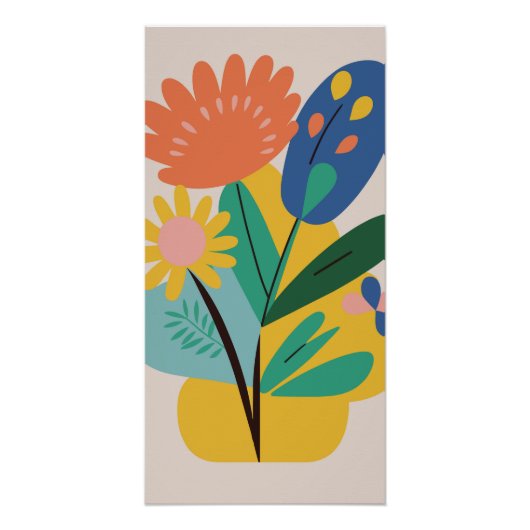 Botanical Flower Poster (Vorderseite)