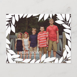 Botanical Frame Holiday Postcard Feiertagspostkarte