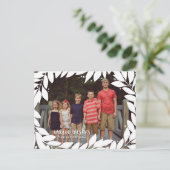 Botanical Frame Holiday Postcard Feiertagspostkarte (Stehend Vorderseite)