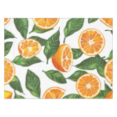 Botanical Fruit Orange Citrus Seamless Pattern Tischdecke (Vorderseite (Horizontal))