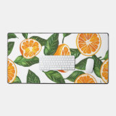 Botanical Fruit Orange Citrus Seamless Schreibtischunterlage (Tastatur & Maus)