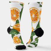 Botanical Fruit Orange Citrus Seamless Socken (Gewinkelt)