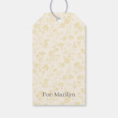 Botanical Garden Buttercream - Neutral Geschenkanhänger (Rückseite)