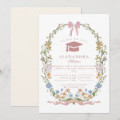 Botanical Garden Graduation Einladung (Vorne/Hinten)