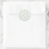 Botanical Garden Muted Sage - Neutral Runder Aufkleber (Tasche)