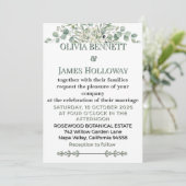 Botanical Garden Romance Wedding Invitation Einladung (Stehend Vorderseite)