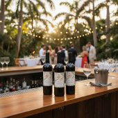 Botanical Garden Thank You Wedding  Weinetikett