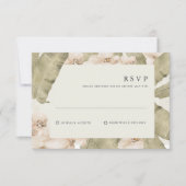 Botanical Garden Tropical Floral Wedding RSVP Karte (Vorderseite)