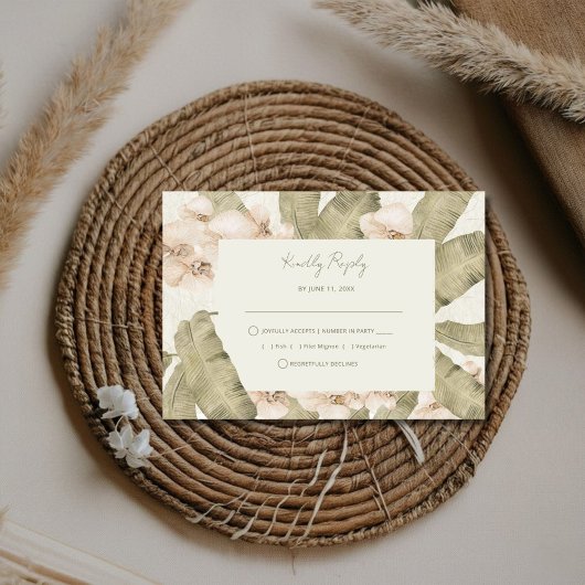 Botanical Garden Wedding  RSVP Karte