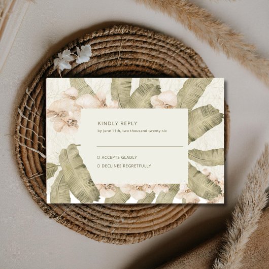 Botanical Garden Wedding  RSVP Karte
