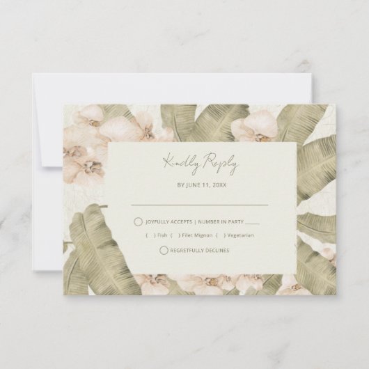 Botanical Garden Wedding  RSVP Karte (Vorderseite)