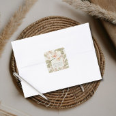 Botanical Garden Wedding Thank You Favor Quadratischer Aufkleber