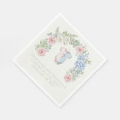 Botanical Gender Reveal Napkin Serviette (Ecke)