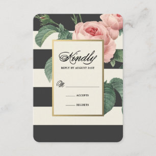 Botanical Glamour Antwort-Karte für Hochzeiten RSVP Karte