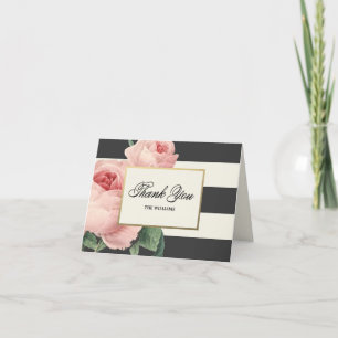 Botanical Glamour Dankeschön Note Card Dankeskarte