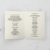 Botanical Glamour | Hochzeitsprogramm Programm (Innenseite)