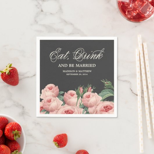 Botanical Glamour | Personalisiert Paper Napkins Serviette (Beispiel)