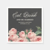 Botanical Glamour | Personalisiert Paper Napkins Serviette (Vorderseite)