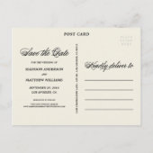 Botanical Glamour | Save the Date Postkarte (Rückseite)