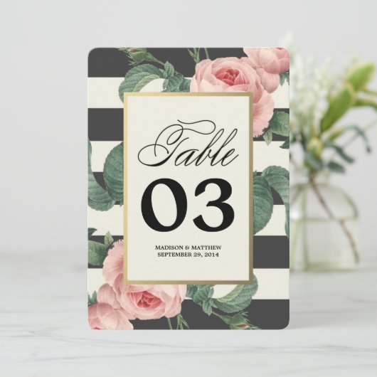 Botanical Glamour | TISCHNUMMERN (Stehend Vorderseite)