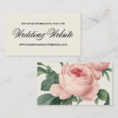 Botanical Glamour | Website-Karte für Hochzeiten Begleitkarte (Vorne/Hinten)