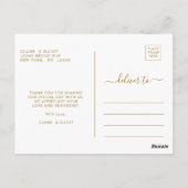 Botanical Gold Green Vielen Dank Postkarte (Rückseite)