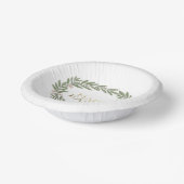 Botanical Gold Olive Wreath  Pappteller (Gewinkelt)
