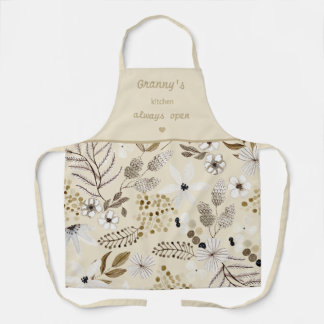 Botanical Granny's Kitchen Always Open Schürze