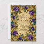 Botanical Grape Mardi Gras Masquerade Einladung (Vorderseite)