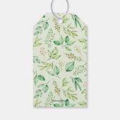 Botanical Green Blätter Geburtstagsparty Danke Geschenkanhänger (Rückseite)