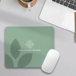 Botanical Green Counselor Behavioral Health Logo  Mousepad<br><div class="desc">Counselors spend more time on their computers than most people realize. EHR documentation, billing, scheduling, email — the mousepad is always there, always in view, always representing whatever brand is on it. This one earns its place. A sage green base with a soft botanical motif across the surface, your logo...</div>