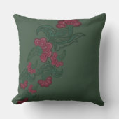 botanical green leaf pillow kissen (Vorderseite)