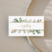 Botanical Greenery Christmas Wedding Registry Gold Begleitkarte
