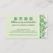 Botanical Greenery Eucalyptus Rustic Social Media Visitenkarte (Rückseite)