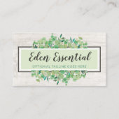 Botanical Greenery Eucalyptus Rustic Social Media Visitenkarte (Vorderseite)