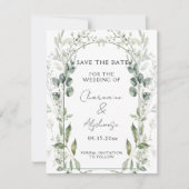 Botanical Greenery Eucalyptus Save The Date | Einladung (Vorderseite)