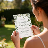 Botanical Greenery Wedding Invitation Einladung