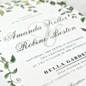 Botanical Greenery Wedding Invitation Einladung