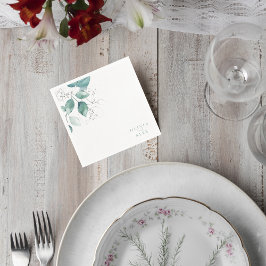 Botanical Greenery Wedding Napkin Serviette