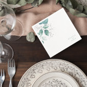 Botanical Greenery Wedding Napkin Serviette