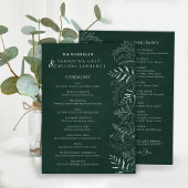 Botanical Greenery Wedding Program Card Programm