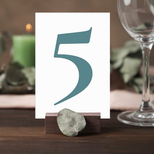 Botanical Greenery Wedding Table Numbers Tischnummer