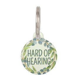Botanical Hard of Hearing Green Deafness Haustiermarke