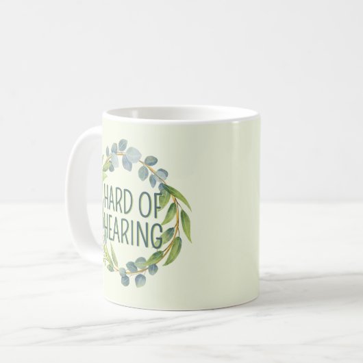 Botanical Hard of Hearing Green Deafness Kaffeetasse (Vorderseite Links)