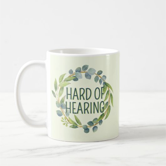 Botanical Hard of Hearing Green Deafness Kaffeetasse (Links)