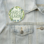 Botanical Hard of Hearing Green Deafness Namensschild (Beispiel)