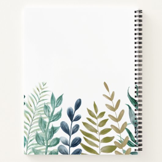 Botanical Harmony Personalized Journal Notizblock (Rückseite)