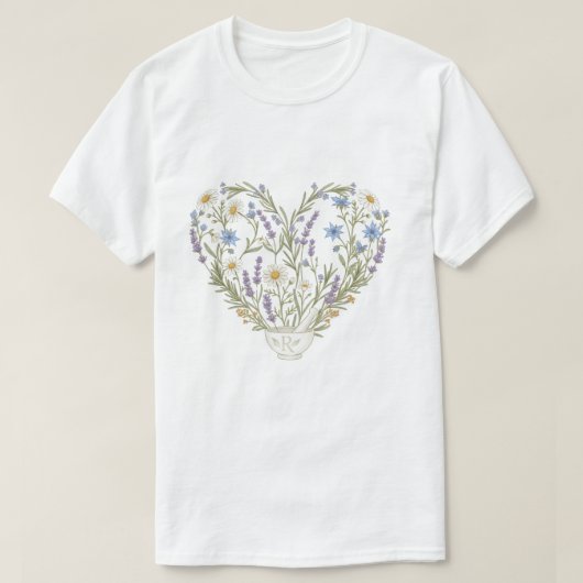 Botanical Heart Apothecary Pharmacy Flower T-Shirt (Design vorne)