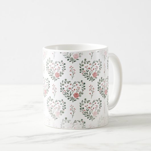 Botanical heart valentine kaffeetasse (VorderseiteRechts)