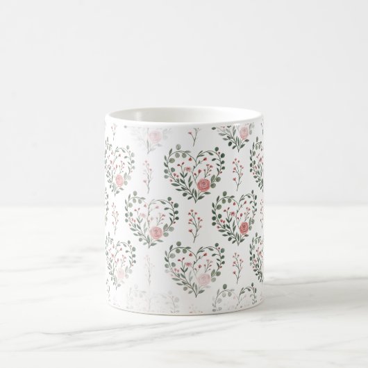 Botanical heart valentine kaffeetasse (Mittel)